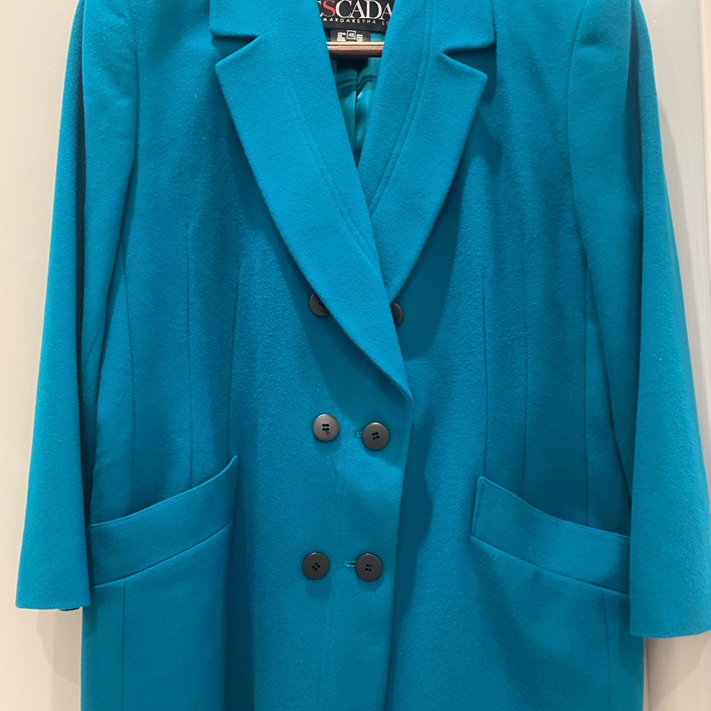 Escada Women's Teal Double-Breasted Blazer - size 42